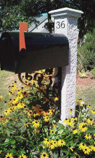 Engraved Granite Post and Cap