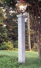 Granite Lamp Post with Cap - Pineapple Finish