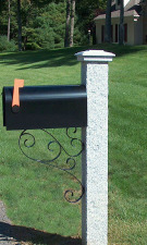 Granite Mailbox Post Pineapple Finish