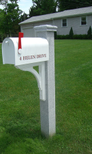 Granite Mailbox Post THERMAL-FLUTED